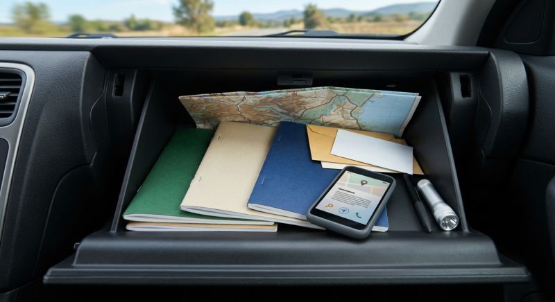 Road trip : les papiers et applis à garder dans la boîte à gants